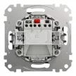 Schneider Electric SDD114131L egypólusú nyomó (N101), antracit burkolattal, kék jelzőfénnyel, csengőjellel, rugós bekötés, kerét nélkül, süllyesztett, 10A 250V IP20 (Sedna Design / Elements)