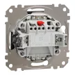 Schneider Electric SDD114131L egypólusú nyomó (N101), antracit burkolattal, kék jelzőfénnyel, csengőjellel, rugós bekötés, kerét nélkül, süllyesztett, 10A 250V IP20 (Sedna Design / Elements)