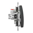 Schneider Electric SDD114131 egypólusú nyomó (N101), antracit burkolattal, csengőjellel, rugós bekötés, kerét nélkül, süllyesztett, 10A 250V IP20 (Sedna Design / Elements)