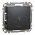 Schneider Electric SDD114132L egypólusú nyomó (N101), antracit burkolattal, kék jelzőfénnyel, lámpajellel, rugós bekötés, kerét nélkül, süllyesztett, 10A 250V IP20 (Sedna Design / Elements)