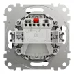 Schneider Electric SDD114132L egypólusú nyomó (N101), antracit burkolattal, kék jelzőfénnyel, lámpajellel, rugós bekötés, kerét nélkül, süllyesztett, 10A 250V IP20 (Sedna Design / Elements)