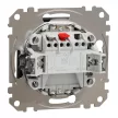 Schneider Electric SDD114132L egypólusú nyomó (N101), antracit burkolattal, kék jelzőfénnyel, lámpajellel, rugós bekötés, kerét nélkül, süllyesztett, 10A 250V IP20 (Sedna Design / Elements)