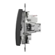 Schneider Electric SDD114132 egypólusú nyomó (N101), antracit burkolattal, lámpajellel, rugós bekötés, kerét nélkül, süllyesztett, 10A 250V IP20 (Sedna Design / Elements)