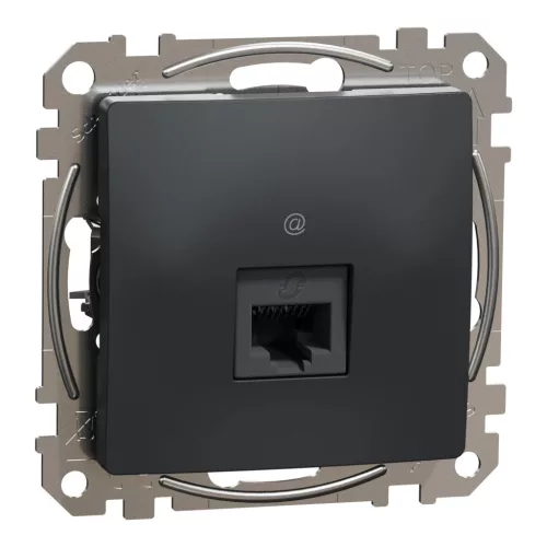 Schneider Electric SDD114451 Informatikai csatlakozóaljzat 1xRJ45, Cat5e UTP, antracit burkolattal, keret nélkül, csavaros bekötés (Sedna Design / Elements)