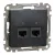 Schneider Sedna SDD114452 2x RJ45 Cat5e UTP adatcsatlakozó aljzat antracit