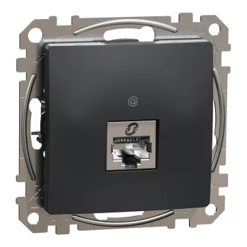   Schneider Electric SDD114461S Informatikai csatlakozóaljzat 1xRJ45, Cat6 STP, antracit burkolattal, keret nélkül, csavaros bekötés (Sedna Design / Elements)