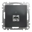 Schneider Electric SDD114461S Informatikai csatlakozóaljzat 1xRJ45, Cat6 STP, antracit burkolattal, keret nélkül, csavaros bekötés (Sedna Design / Elements)