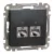 Schneider Electric SDD114462S Informatikai csatlakozóaljzat 2xRJ45, Cat6 STP, antracit burkolattal, keret nélkül, csavaros bekötés (Sedna Design / Elements)