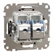 Schneider Sedna SDD114462S 2x RJ45 Cat6 STP adatcsatlakozó aljzat antracit