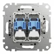 Schneider Sedna SDD114462 2x RJ45 Cat6 UTP adatcsatlakozó aljzat antracit