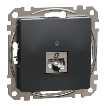  Schneider Electric SDD114466S Informatikai csatlakozóaljzat 1xRJ45, Cat6A STP, antracit burkolattal, keret nélkül, csavaros bekötés (Sedna Design / Elements)