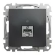 Schneider Electric SDD114466S Informatikai csatlakozóaljzat 1xRJ45, Cat6A STP, antracit burkolattal, keret nélkül, csavaros bekötés (Sedna Design / Elements)