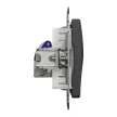 Schneider Sedna SDD114466S 1x RJ45 Cat6A STP adatcsatlakozó aljzat antracit
