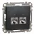 Schneider Electric SDD114467S Informatikai csatlakozóaljzat 2xRJ45, Cat6A STP, antracit burkolattal, keret nélkül, csavaros bekötés (Sedna Design / Elements)