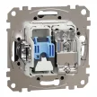 Schneider Electric SDD114469T kombinált csatlakozóaljzat 1xRJ45 + 1xTV (informatikai UTP cat6 + végzáró 4dB) antracit burkolattal, keret nélkül, csavaros bekötés (Sedna Design / Elements)