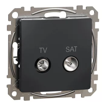   Schneider Electric SDD114471S végzáró TV-SAT csatlakozóaljzat 4 dB(TV) 1 dB (SAT),antracit burkolattal, keret nélkül, csavaros bekötés (Sedna Design / Elements)