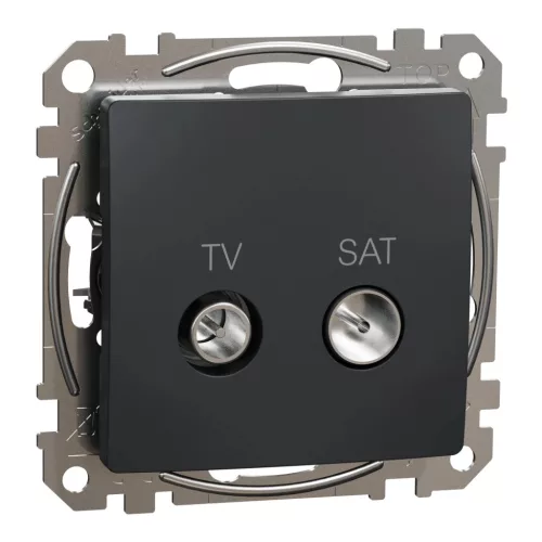 Schneider Sedna SDD114474S TV/SAT aljzat átmenő 7 dB antracit