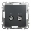 Schneider Sedna SDD114474S TV/SAT aljzat átmenő 7 dB antracit