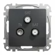 Schneider Sedna SDD114481S TV/SAT/SAT aljzat végzáró 4 dB antracit