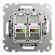 Schneider Sedna SDD114492 2x RJ11 telefonaljzat antracit süllyesztett