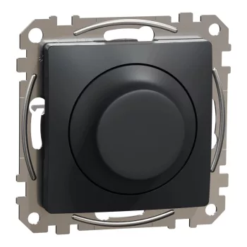   Schneider Electric SDD114502 Forgatógombos LED fényerő-szabályozó, univerzális 5-200 W, 230 V AC, antracit burkolattal, keret nélkül, csavaros bekötés (Sedna Design / Elements)