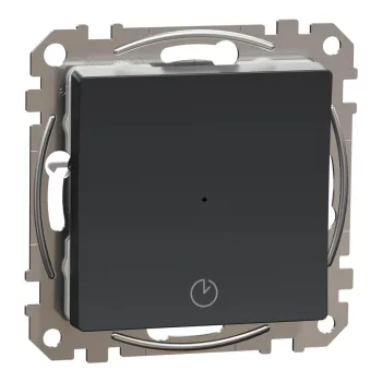   Schneider Electric SDD114508 időkapcsoló, antracit burkolattal, csavaros bekötés, kerét nélkül, süllyesztett, 10A 250V IP20 (Sedna Design / Elements)