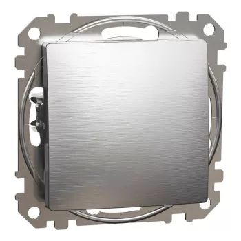   Schneider Electric SDD170101U egypólusú kapcsoló (101), szálcsiszolt alumínium burkolattal, rugós bekötés, kerét nélkül, süllyesztett, 10A 250V IP20 (Sedna Design / Elements)