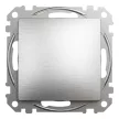 Schneider Electric SDD170101U egypólusú kapcsoló (101), szálcsiszolt alumínium burkolattal, rugós bekötés, kerét nélkül, süllyesztett, 10A 250V IP20 (Sedna Design / Elements)