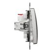 Schneider Electric SDD170101U egypólusú kapcsoló (101), szálcsiszolt alumínium burkolattal, rugós bekötés, kerét nélkül, süllyesztett, 10A 250V IP20 (Sedna Design / Elements)