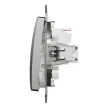 Schneider Electric SDD170101U egypólusú kapcsoló (101), szálcsiszolt alumínium burkolattal, rugós bekötés, kerét nélkül, süllyesztett, 10A 250V IP20 (Sedna Design / Elements)