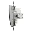 Schneider Electric SDD170105U csillárkapcsoló (105), szálcsiszolt alumínium burkolattal, rugós bekötés, kerét nélkül, süllyesztett, 10A 250V IP20 (Sedna Design / Elements)