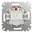 Schneider Electric SDD170105U csillárkapcsoló (105), szálcsiszolt alumínium burkolattal, rugós bekötés, kerét nélkül, süllyesztett, 10A 250V IP20 (Sedna Design / Elements)