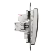 Schneider Electric SDD170105U csillárkapcsoló (105), szálcsiszolt alumínium burkolattal, rugós bekötés, kerét nélkül, süllyesztett, 10A 250V IP20 (Sedna Design / Elements)