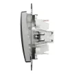 Schneider Electric SDD170106U váltókapcsoló (106), szálcsiszolt alumínium burkolattal, rugós bekötés, kerét nélkül, süllyesztett, 10A 250V IP20 (Sedna Design / Elements)