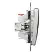 Schneider Electric SDD170106U váltókapcsoló (106), szálcsiszolt alumínium burkolattal, rugós bekötés, kerét nélkül, süllyesztett, 10A 250V IP20 (Sedna Design / Elements)