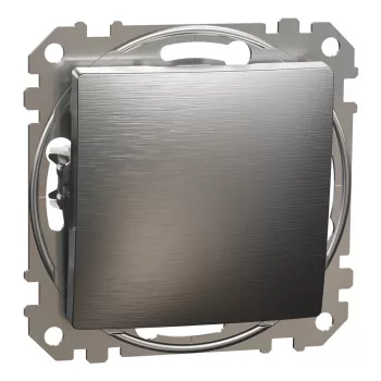   Schneider Electric SDD170107U keresztkapcsoló (107), szálcsiszolt alumínium burkolattal, rugós bekötés, kerét nélkül, süllyesztett, 10A 250V IP20 (Sedna Design / Elements)