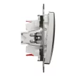 Schneider Electric SDD170107U keresztkapcsoló (107), szálcsiszolt alumínium burkolattal, rugós bekötés, kerét nélkül, süllyesztett, 10A 250V IP20 (Sedna Design / Elements)