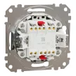 Schneider Electric SDD170108U kettős váltóérintkezős kapcsoló (106+6), szálcsiszolt alumínium burkolattal, rugós bekötés, kerét nélkül, süllyesztett, 10A 250V IP20 (Sedna Design / Elements)
