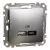 Schneider Electric SDD170405U Dupla USB töltő A+C típusú 3A - 21W, szálcsiszolt alumínium burkolattal, keret nélkül, csavaros bekötés (Sedna Design / Elements)
