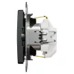 Schneider Electric Sedna SDD172026U földelt csatlakozóaljzat (dugalj), 2P+F, szálcsiszolt titánium burkolattal, rugós bekötés, keret nélkül, süllyesztett, 16A 250V IP20 (Sedna Design / Elements)