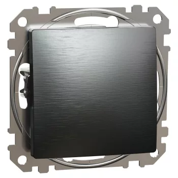   Schneider Electric SDD172101U egypólusú kapcsoló (101), szálcsiszolt titánium burkolattal, rugós bekötés, kerét nélkül, süllyesztett, 10A 250V IP20 (Sedna Design / Elements)