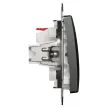 Schneider Electric SDD172101U egypólusú kapcsoló (101), szálcsiszolt titánium burkolattal, rugós bekötés, kerét nélkül, süllyesztett, 10A 250V IP20 (Sedna Design / Elements)
