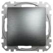 Schneider Electric SDD172101U egypólusú kapcsoló (101), szálcsiszolt titánium burkolattal, rugós bekötés, kerét nélkül, süllyesztett, 10A 250V IP20 (Sedna Design / Elements)