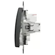 Schneider Electric SDD172101U egypólusú kapcsoló (101), szálcsiszolt titánium burkolattal, rugós bekötés, kerét nélkül, süllyesztett, 10A 250V IP20 (Sedna Design / Elements)