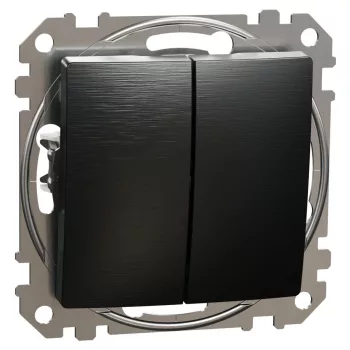   Schneider Electric SDD172105U csillárkapcsoló (105), szálcsiszolt titánium burkolattal, rugós bekötés, kerét nélkül, süllyesztett, 10A 250V IP20 (Sedna Design / Elements)