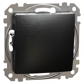   Schneider Electric SDD172106U váltókapcsoló (106), szálcsiszolt titánium burkolattal, rugós bekötés, kerét nélkül, süllyesztett, 10A 250V IP20 (Sedna Design / Elements)