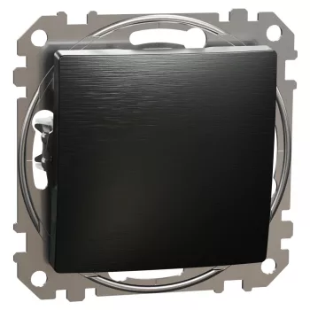   Schneider Electric SDD172107U keresztkapcsoló (107), szálcsiszolt titánium burkolattal, rugós bekötés, kerét nélkül, süllyesztett, 10A 250V IP20 (Sedna Design / Elements)