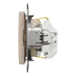 Schneider Electric Sedna SDD180022U földelt csatlakozóaljzat (dugalj), biztonsági zsaluval (gyermekvédelemmel), 2P+F, nyír burkolattal, rugós bekötés, keret nélkül, süllyesztett, 16A 250V IP20 (Sedna Design / Elements)