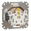 Schneider Electric Sedna SDD180026U földelt csatlakozóaljzat (dugalj), 2P+F, nyír burkolattal, rugós bekötés, keret nélkül, süllyesztett, 16A 250V IP20 (Sedna Design / Elements)