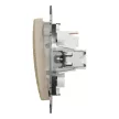 Schneider Electric SDD180105U csillárkapcsoló (105), nyír burkolattal, rugós bekötés, kerét nélkül, süllyesztett, 10A 250V IP20 (Sedna Design / Elements)